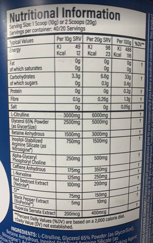 Pro | vorbereiten Maximaler Fokus vor dem Training - 340 Gramm