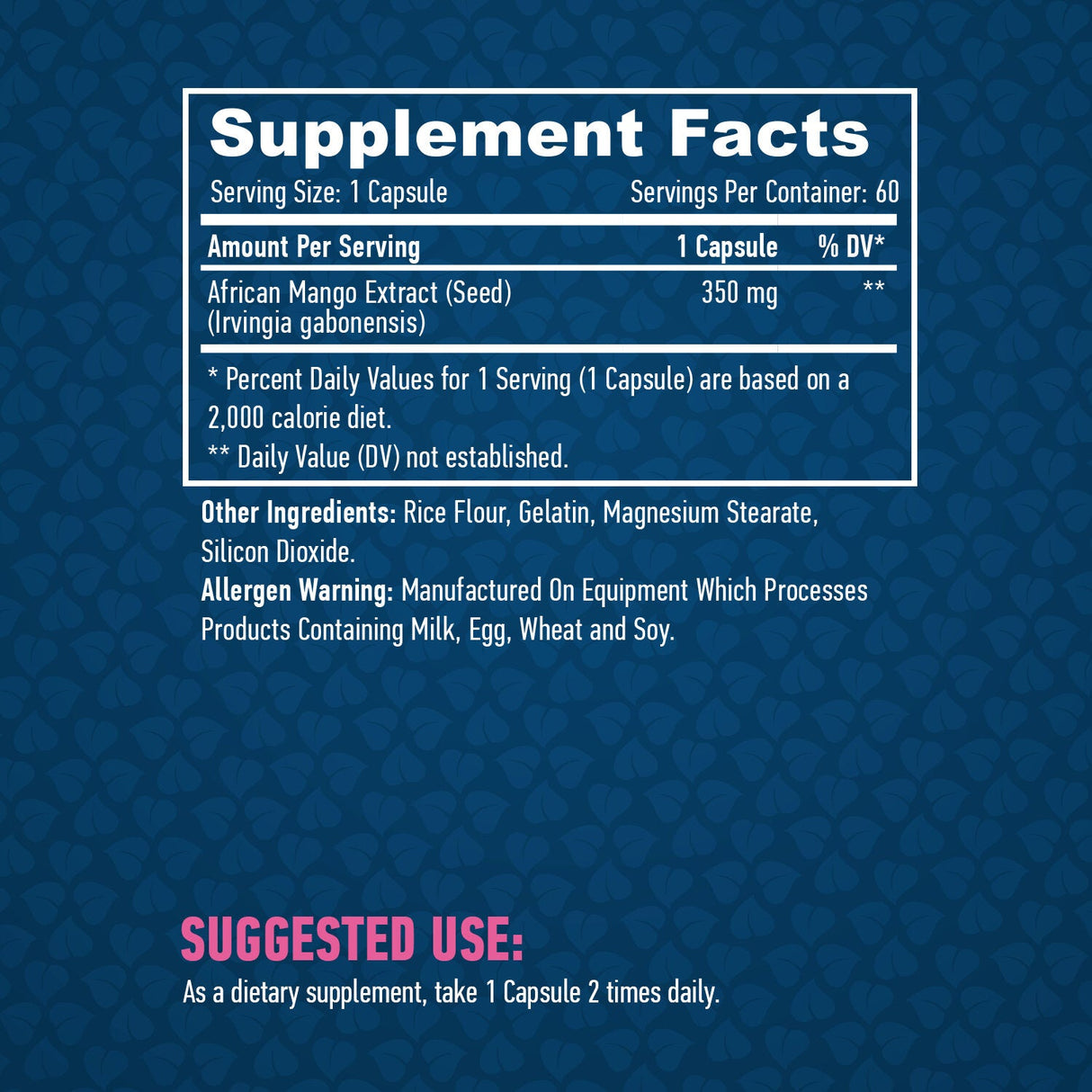 Afrikanische Mango 350 mg/60 Kapseln.