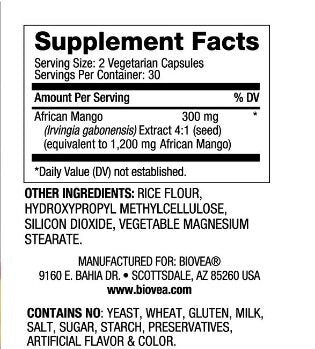 Afrikanische Mango 600 mg/60 Kapseln