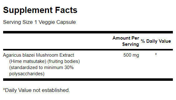 Agaricus Blazei-Pilzextrakt 500 mg – 90 Kapseln