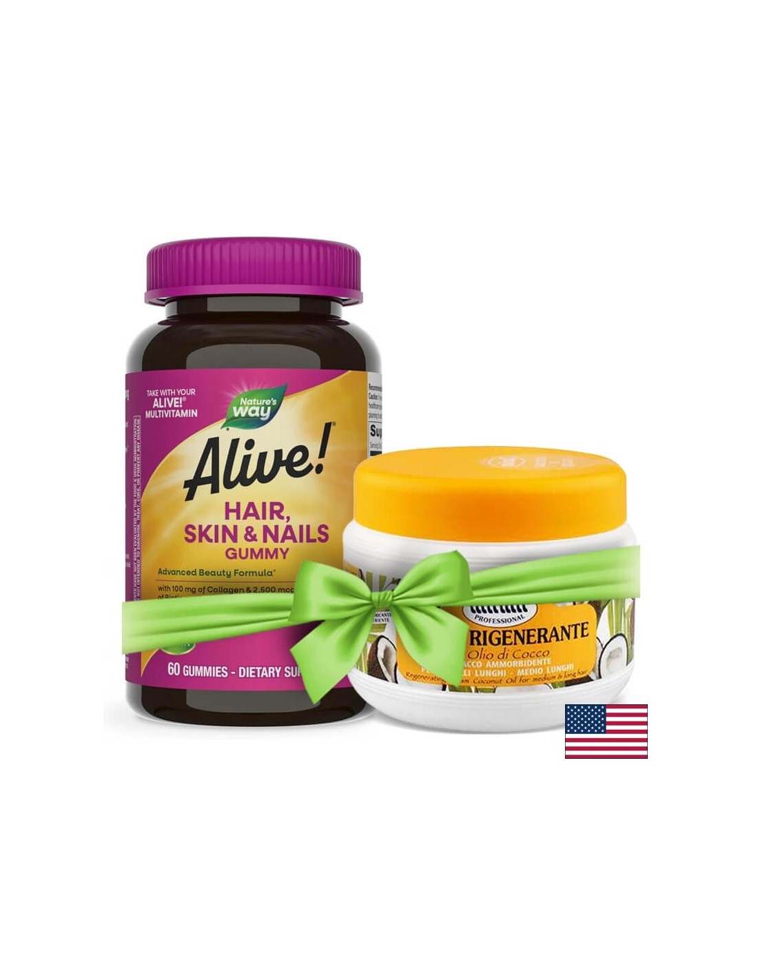 <tc>Alive</tc>Premium-Formel für Haare, Haut und Nägel – 60 Fruchtgummis
