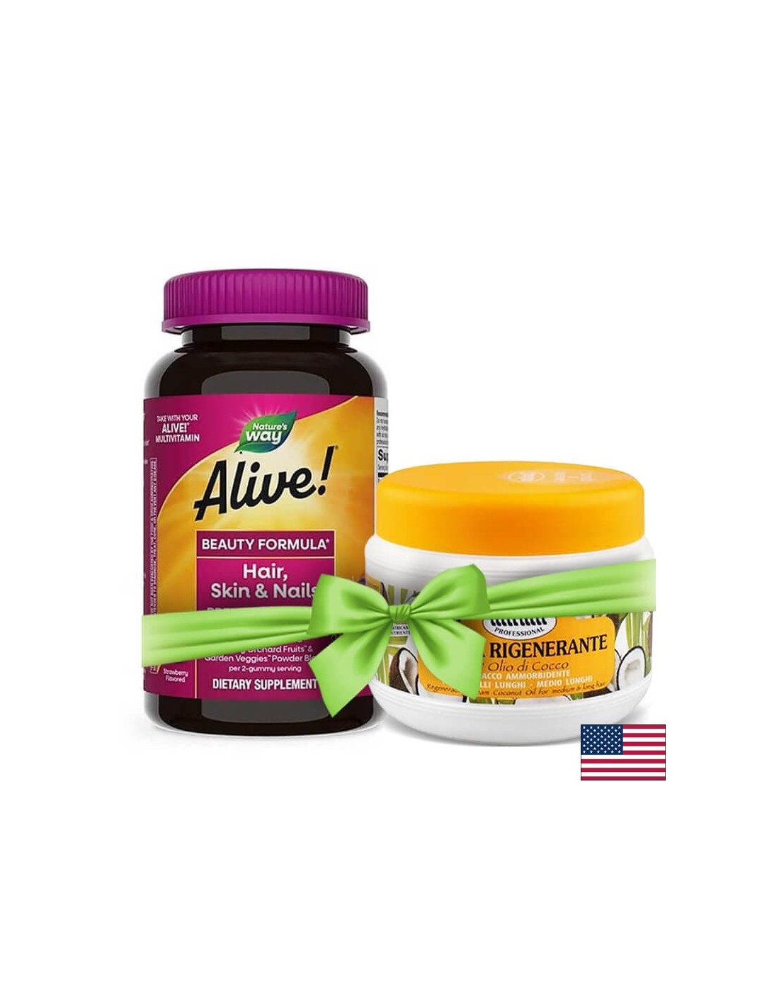 <tc>Alive</tc>! Multivitamin-Gummibärchen für Haare, Haut und Nägel – Premium-Formel / <tc>Alive</tc>Haar, Haut und Nägel – Premium-Formel, 60 Nature's Way Gel-Tabletten