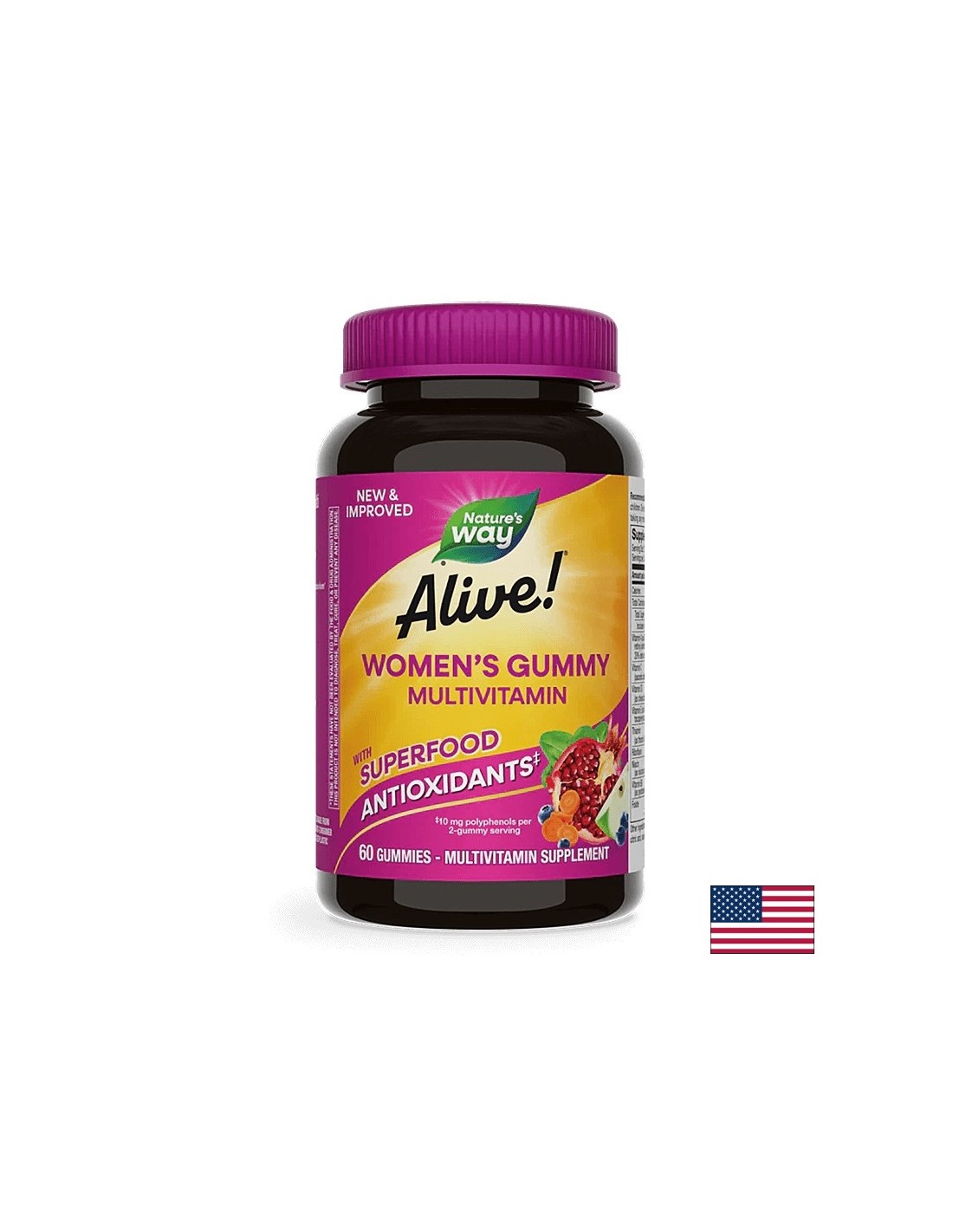 <tc>Alive</tc>! Multivitamin-Gummibärchen für Frauen / <tc>Alive</tc>Nature's Way Multivitamin für Frauen, 60 Weichkapseln
