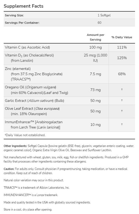 AlliBiotic CDZ™ | Saisonale Immununterstützung – 60 Gelkapseln