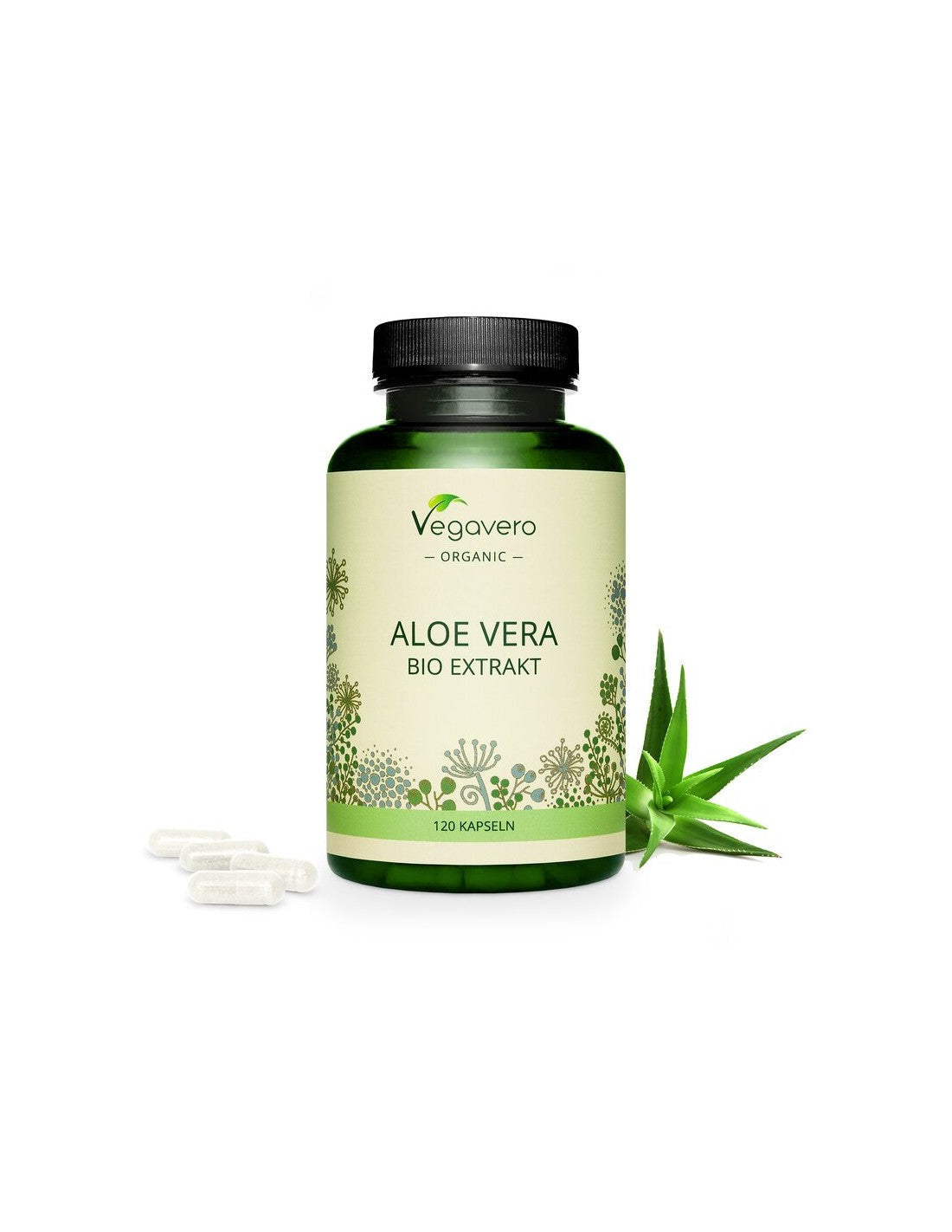 Aloe Vera Bio Extrakt/Aloe Vera BIO extract, 120 Kapseln, 100 % Vegan
