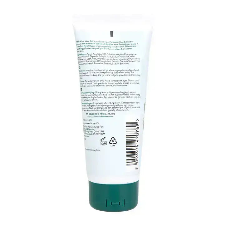 Aloe Vera Gel 100 % vegan 200 ml HOLLAND & BARRETT