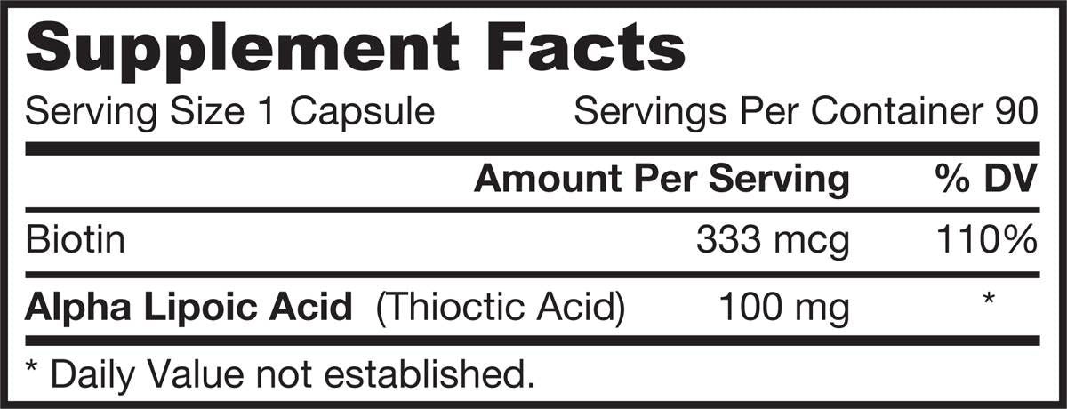 Alpha-Liponsäure 100 mg – 90 Kapseln