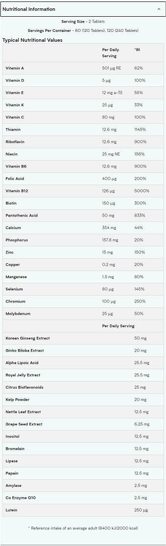 Alpha Men Super Multi Vitamin – 120 Tabletten