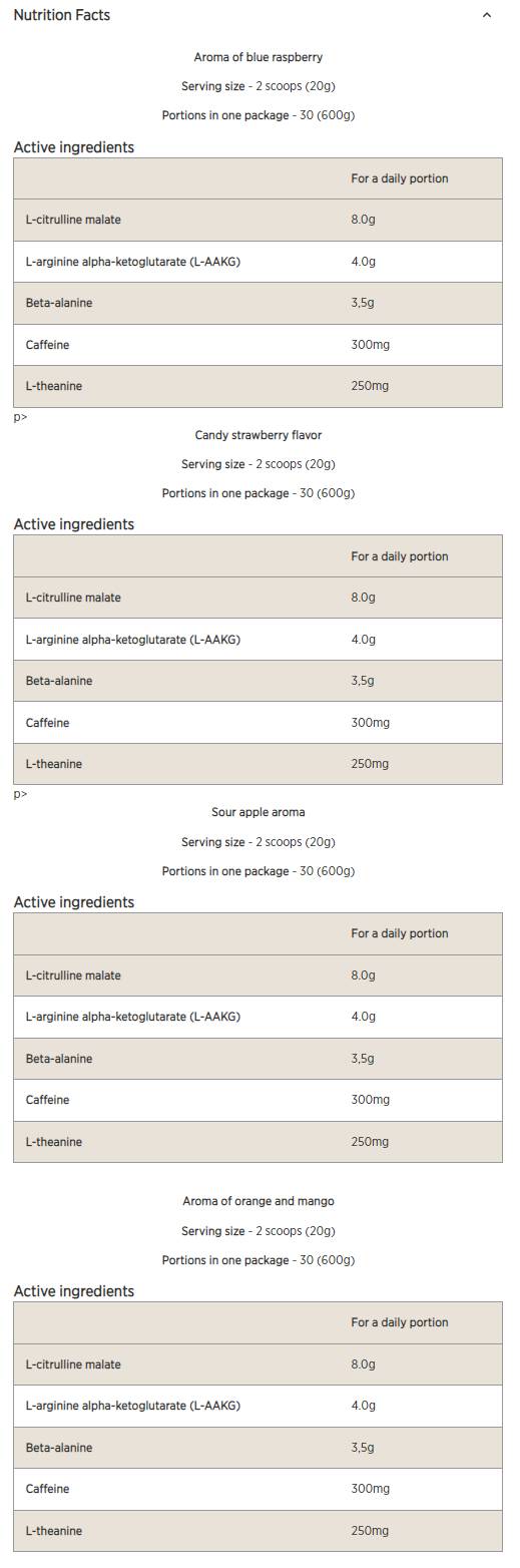 Alpha Pre-Workout – 600 Gramm