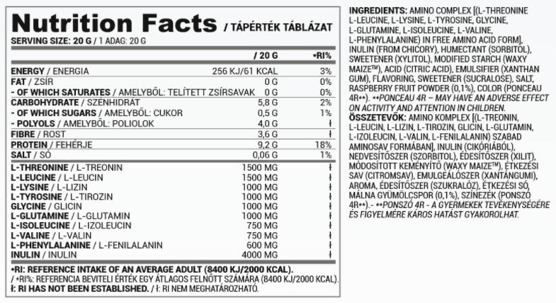 Aminosorbet | Gefrierfertiges Amino-Eis – 20 Gramm