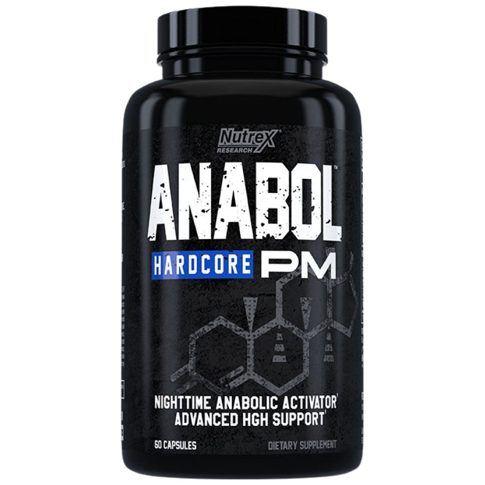 Anabol Hardcore PM | Nächtlicher anaboler Aktivator und erweiterte HGH-Unterstützung – 60 Kapseln