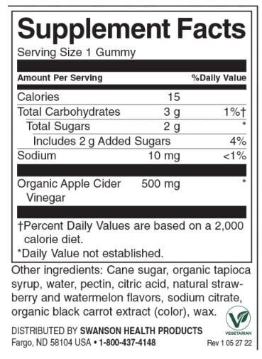Apfelessig-Gummis | Erdbeer-Wassermelone – 60 Kautabletten