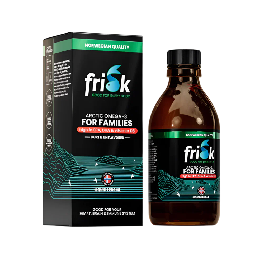 Arctic Liquid – Flüssiges Omega-3 – Natürliches Aroma/100 % wilder Kabeljau aus Norwegen – 200 ml