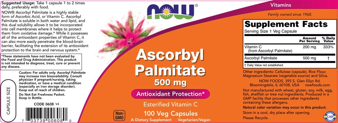 Ascorbylpalmitat 500 mg – 100 Kapseln