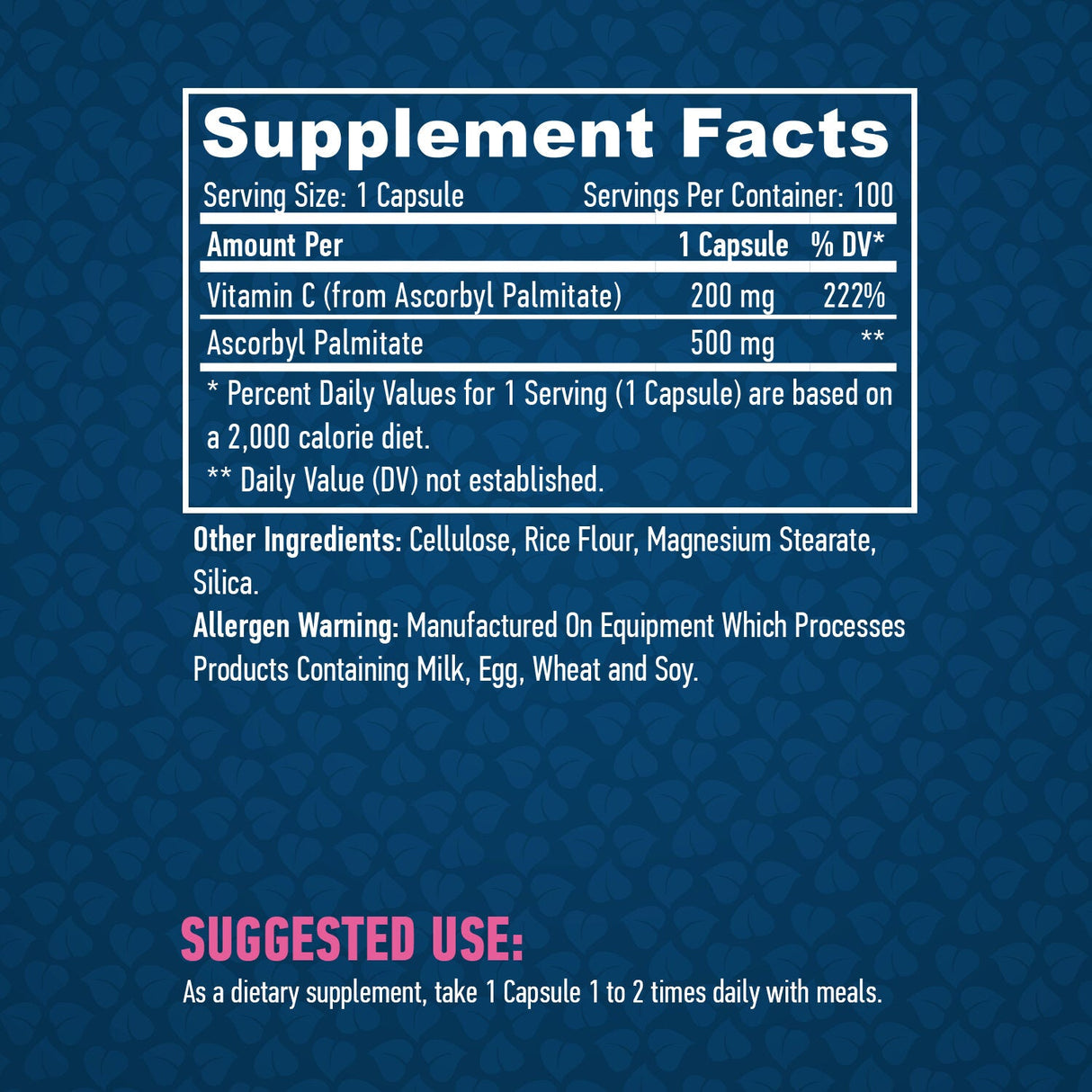 Ascorbylpalmitat 500 mg./100 Kapseln.