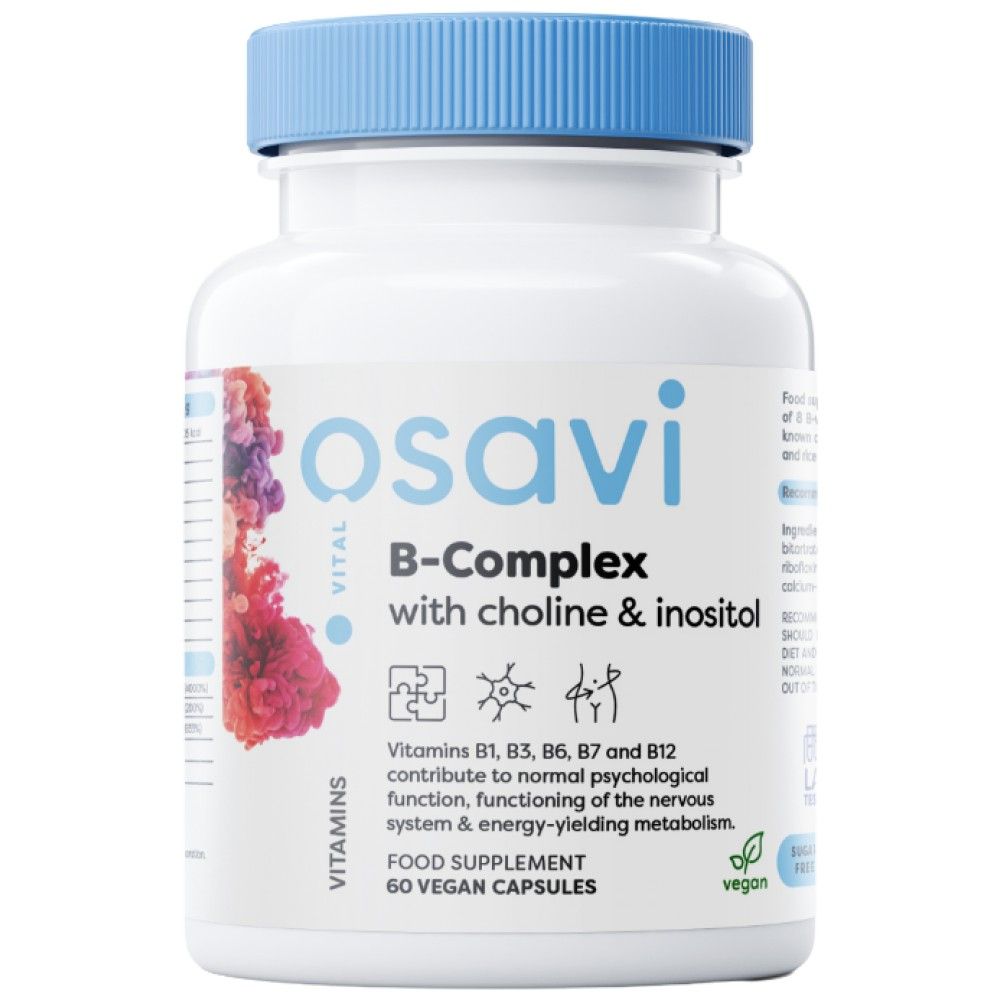 B-Komplex mit Cholin und Inositol – 60 Kapseln