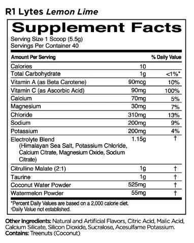 Lytes+ | Premium -Elektrolyt -Nachschubunterstützung mit Citrullin & Taurin - 220 Gramm