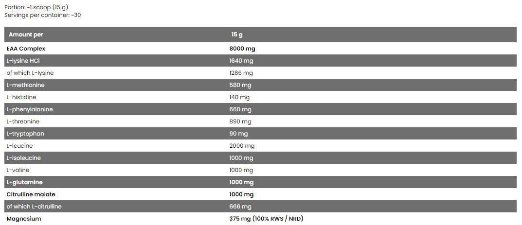 <tc>BAD ASS</tc> / Aminosäuren - 15 Gramm