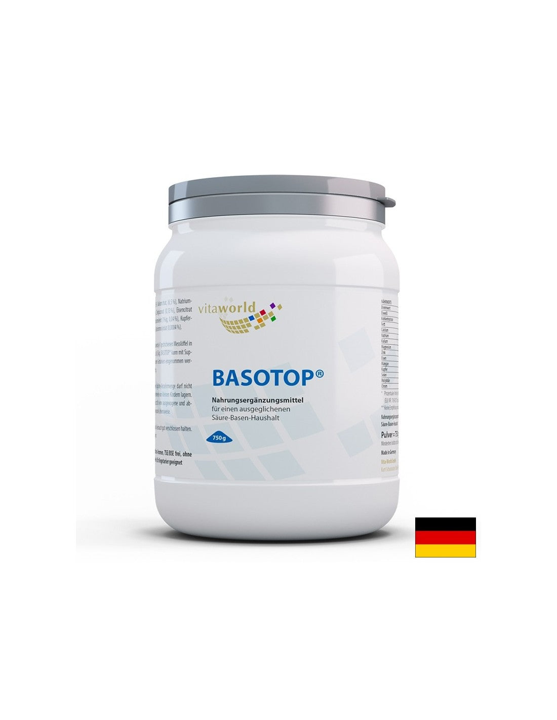Mineralien und Spurenelemente für den Basen-Säure-Haushalt – BASOTOP, 750 g, Pulver