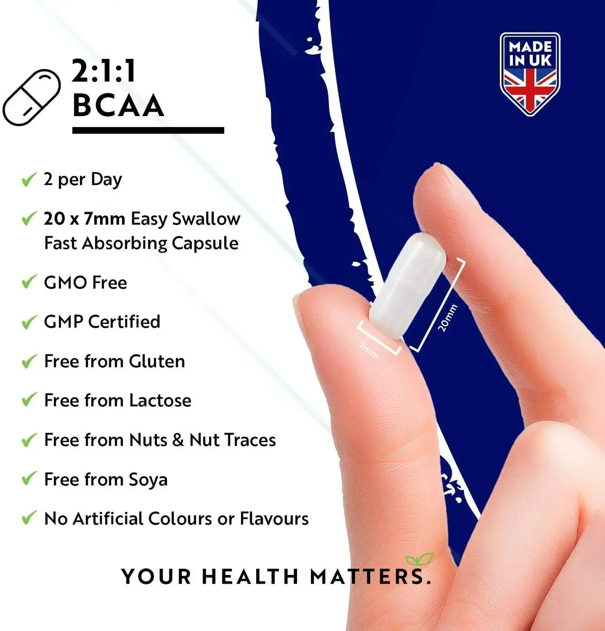 BCAA (2:1:1) mit Vitamin B6 & B12 - 180 Kapseln. <tc>Nutravita</tc>