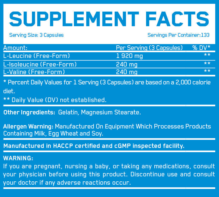 BCAA 8:1:1 800 mg/400 Kapseln.