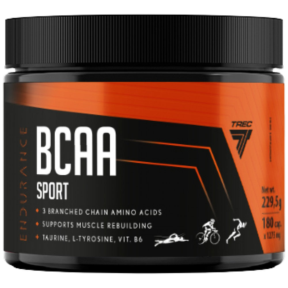 BCAA Endurance Sport Caps | mit L-Tyrosin - 180 Kapseln