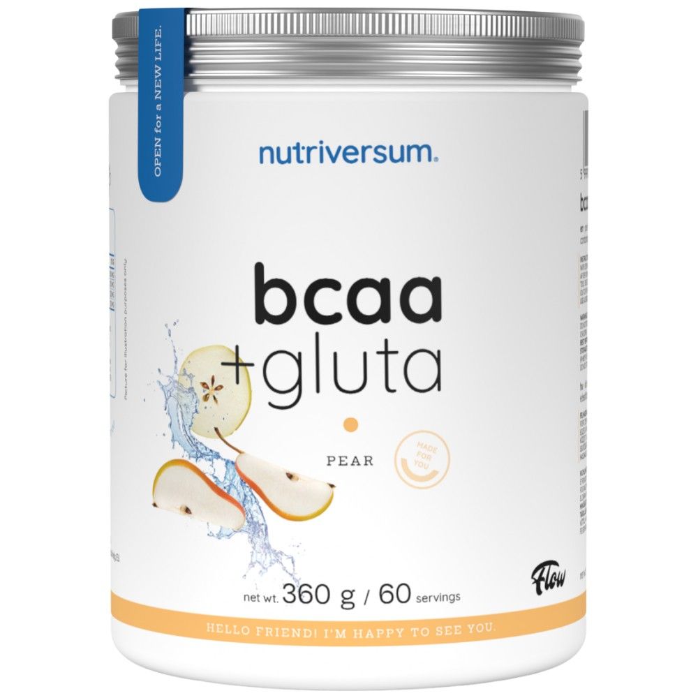 BCAA + Gluta-Pulver | Durchfluss - 360 Gramm