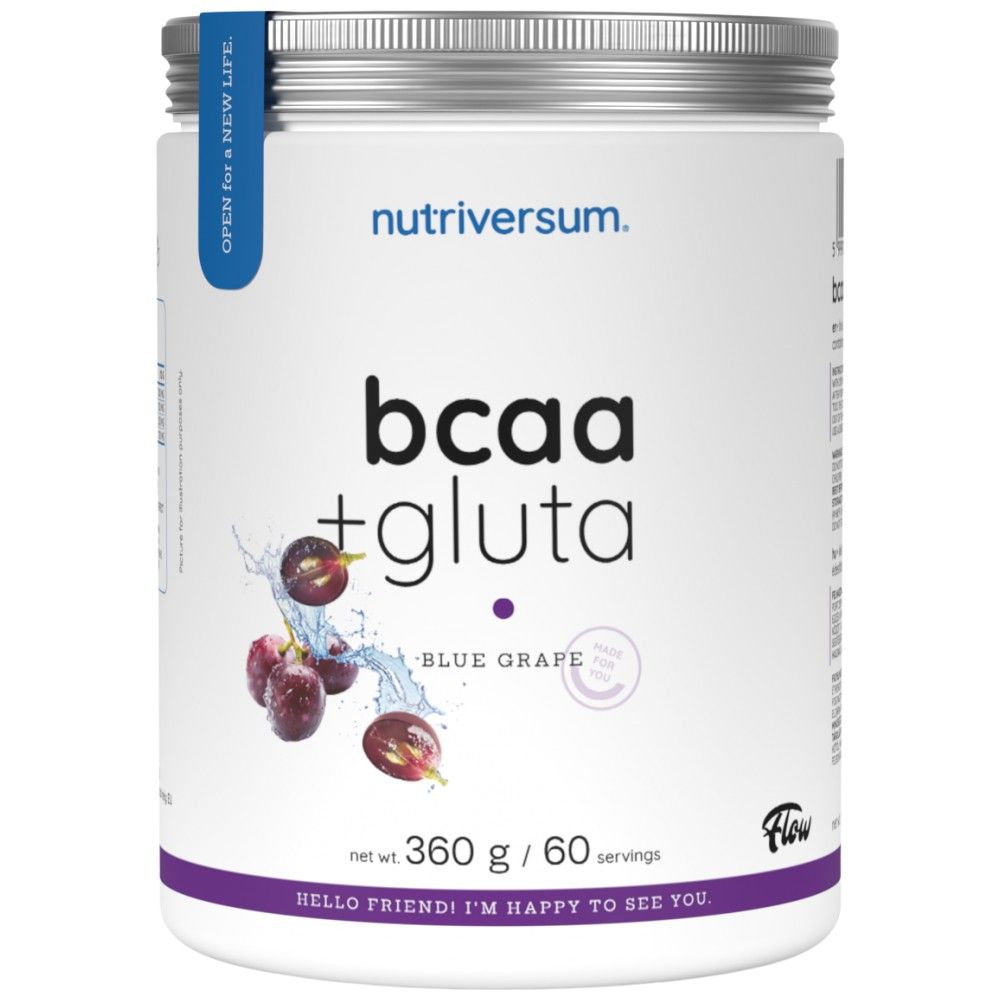 BCAA + Gluta-Pulver | Durchfluss - 360 Gramm