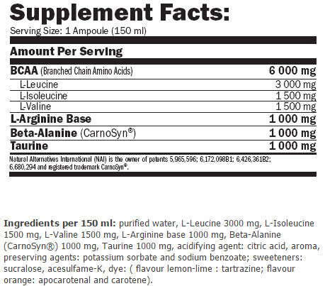 BCAA MegaFuel 6000/150 ml./12 Ampere. - 1.800 kg