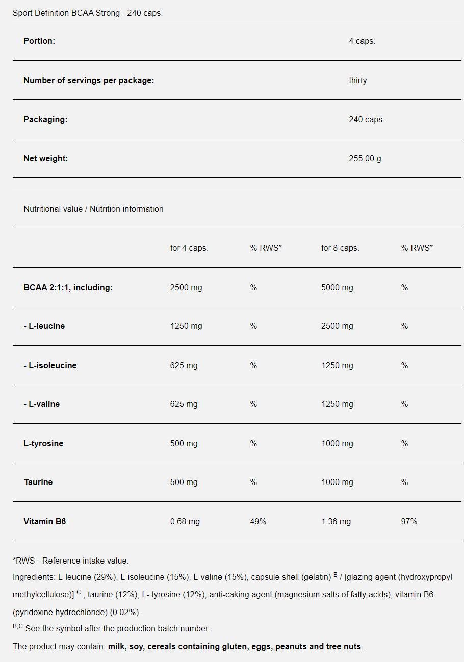 BCAA Strong – 120 Kapseln