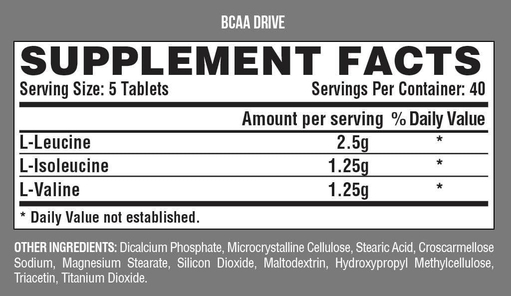 BCAA -Laufwerk - 200 Tabletten