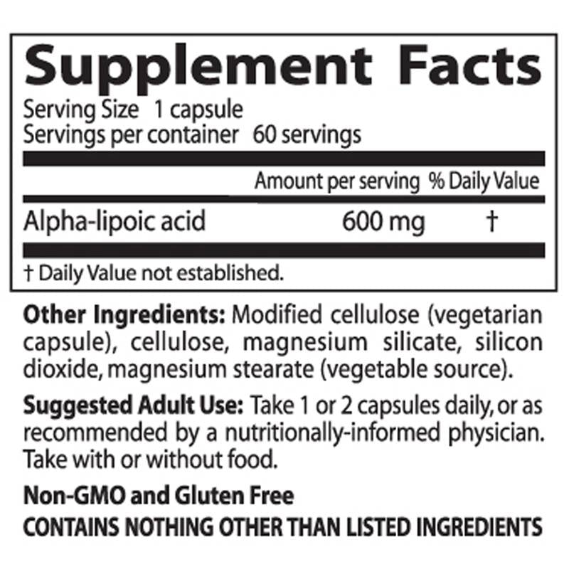 Beste Alpha -Liponsäure 600 mg - 60 Kapseln