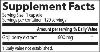 BESTER Goji-Beeren-Extrakt 600 mg – 120 Kapseln