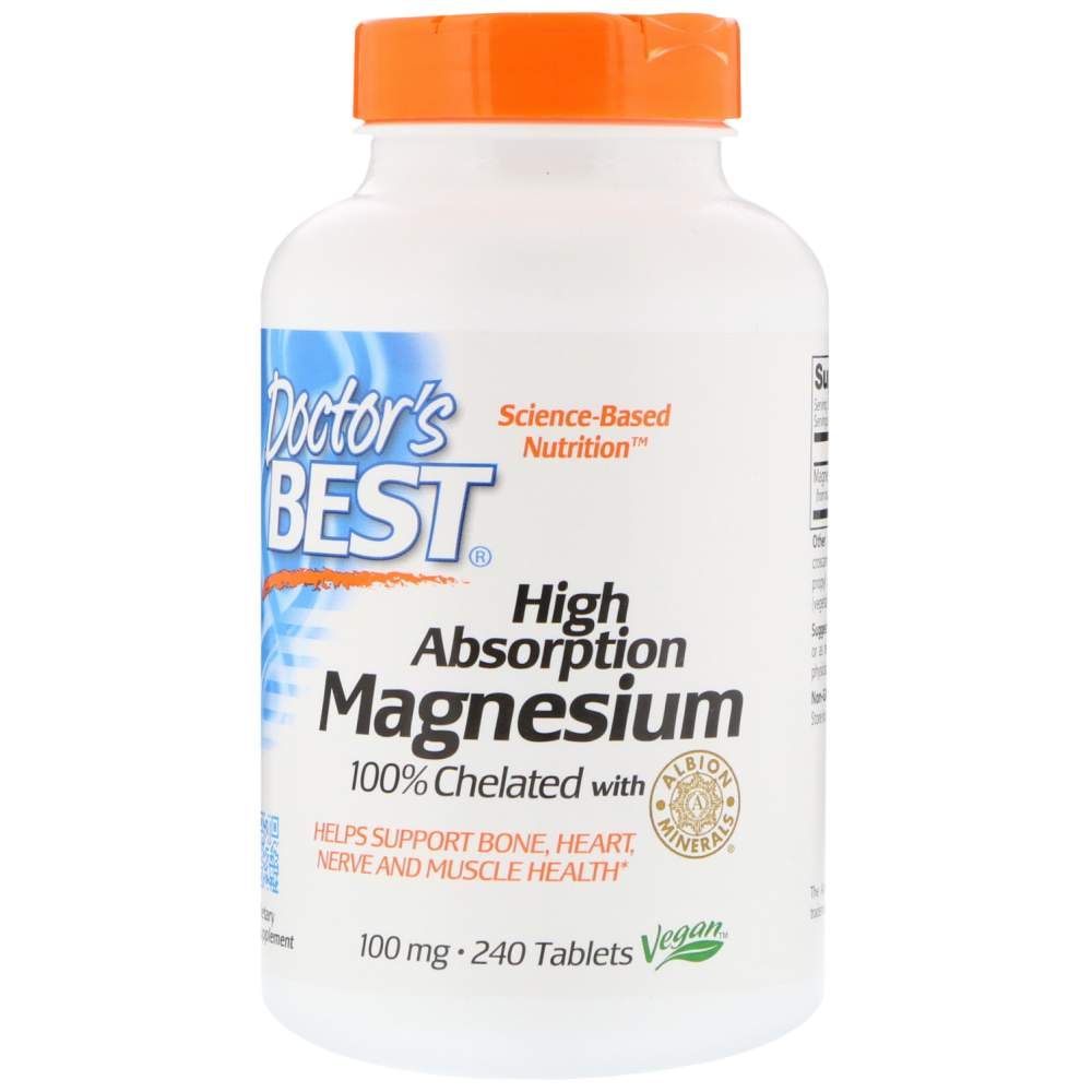 BESTES 100 % chelatisiertes Magnesium mit hoher Absorption – 240 Tabletten