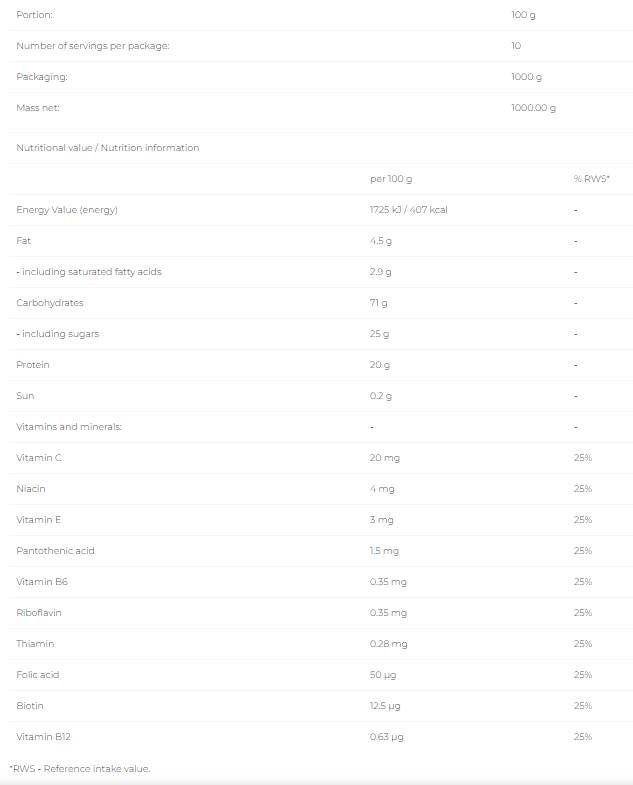BESTIA Ultra Gainer – 1000 Gramm