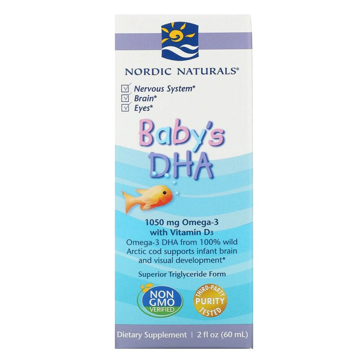 DHA für Babys | 1050 mg Omega-3 mit Vitamin D – 60 ml
