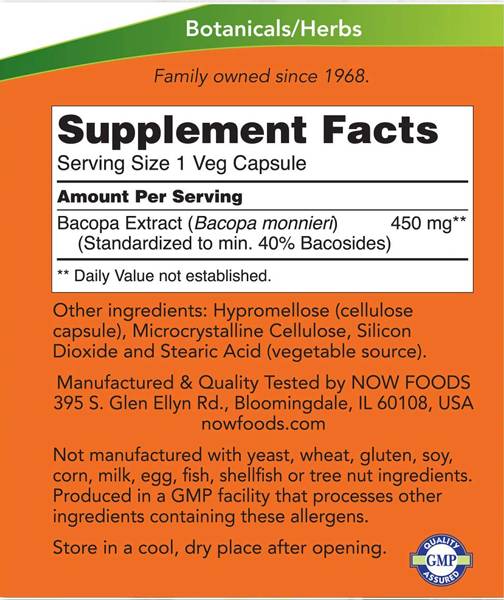 Bacopa-Extrakt 450 mg – 90 Kapseln
