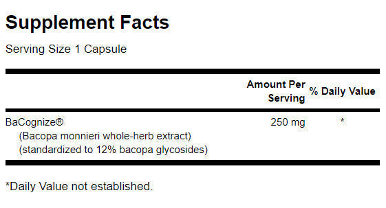 Bacopa Monnieri-Extrakt BaCognize – 90 Kapseln