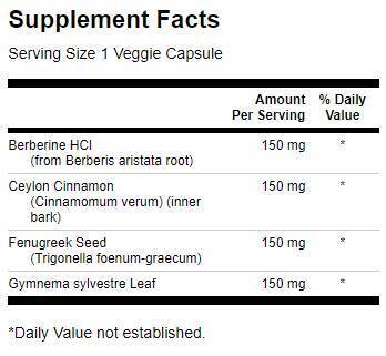 Berberin-Komplex mit Zimt, Gymnema und Bockshornklee 600 mg – 90 Kapseln