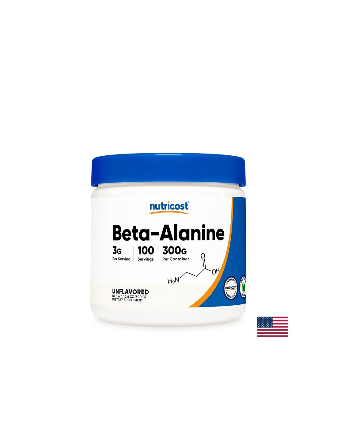 Kraft und Ausdauer – Beta-Alanin, 300 g <tc>Nutricost</tc> Pulver