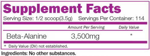 Beta-Alanin 3500 mg – 400 Gramm