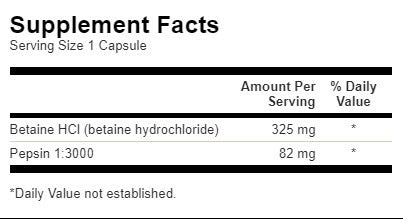 Betain-HCl-Salzsäure mit Pepsin – 250 Kapseln