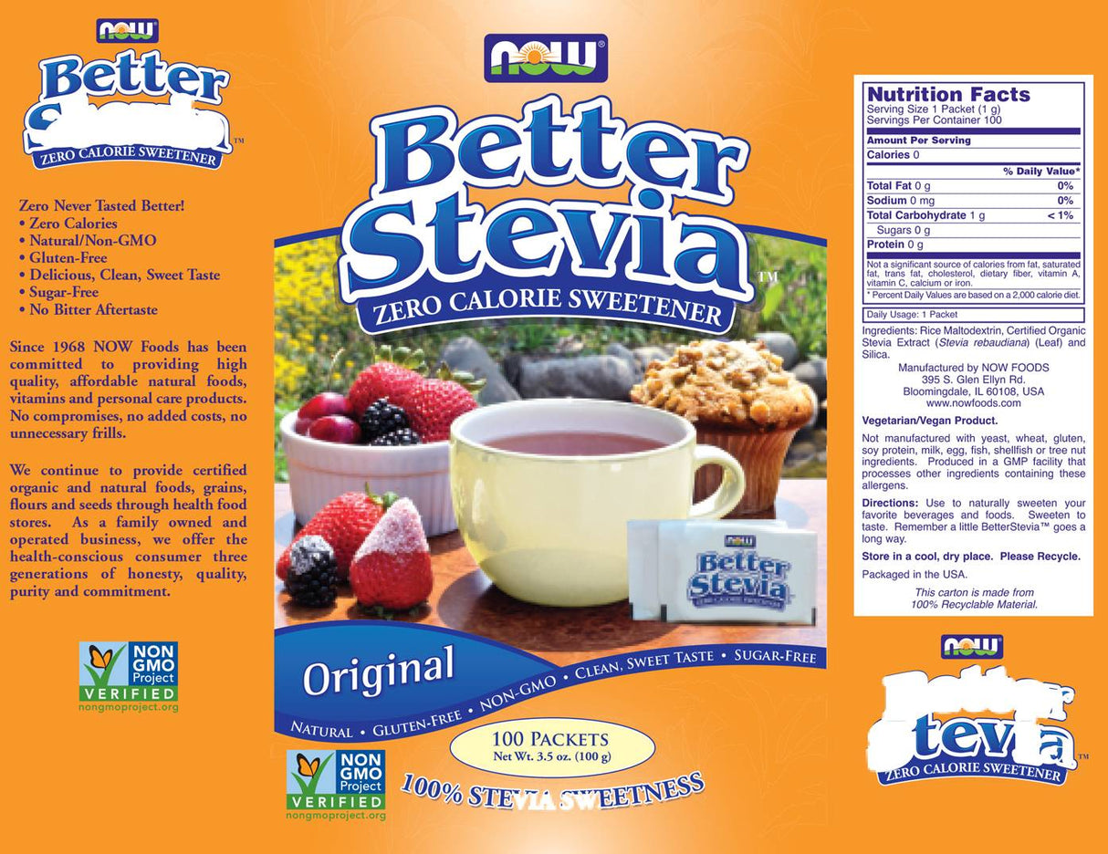 Better Stevia® Original-Pakete – 100 Pakete