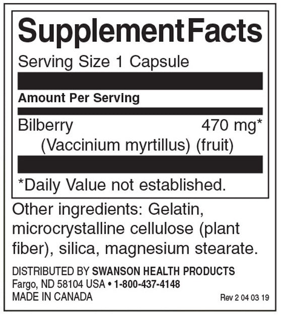 Heidelbeerfrucht 470 mg – 100 Kapseln