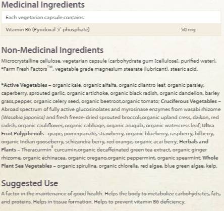BioCoenzymated P-5-P/Pyridoxal 5-Phosphat B6 50 mg – 30 Kapseln