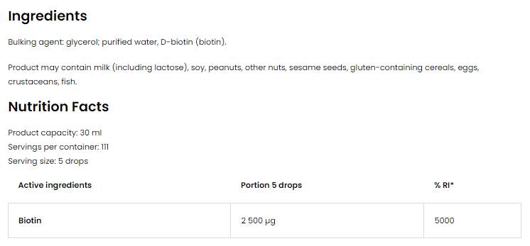 Biotin 2500 mcg Tropfen 30 ml