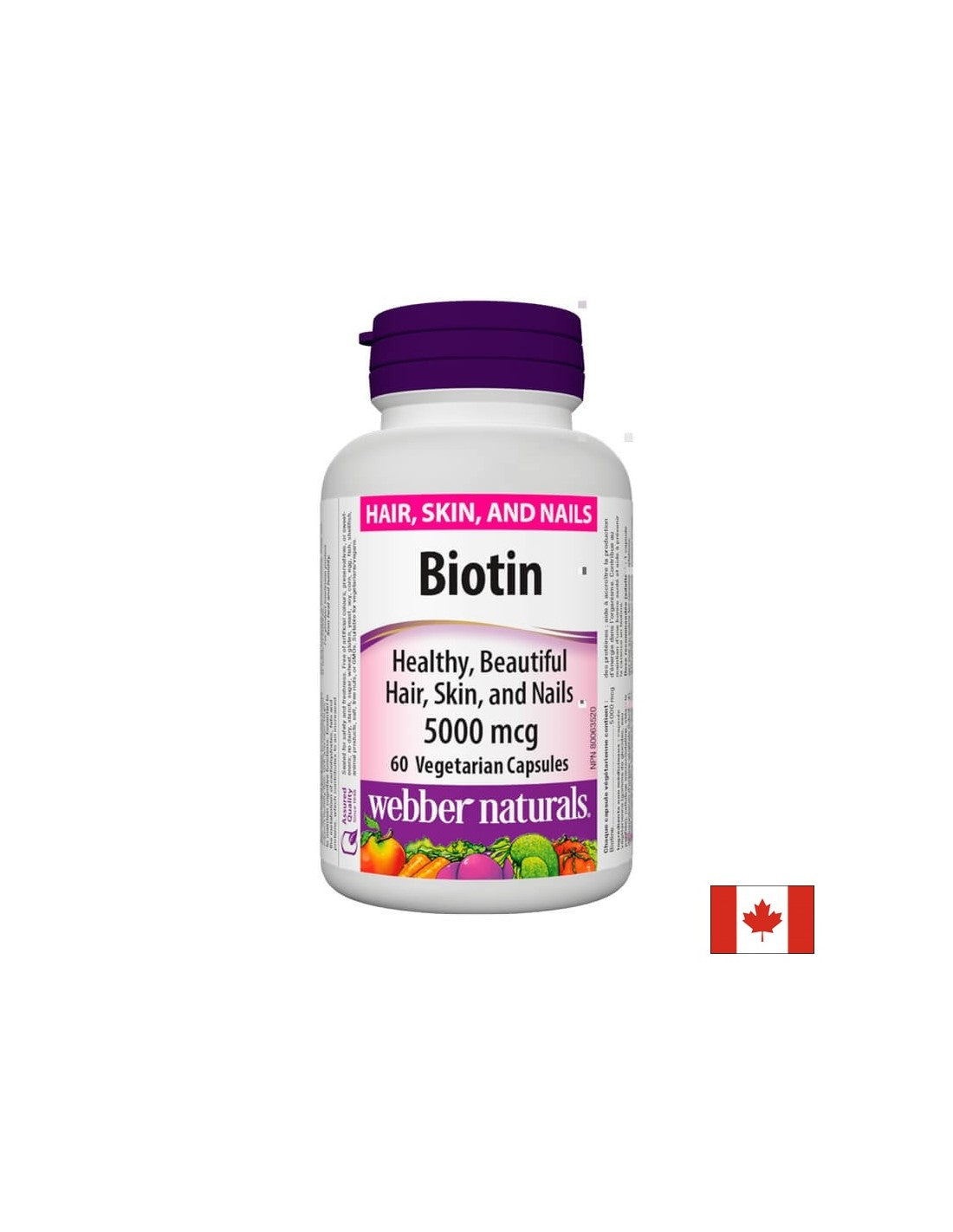 Biotin/Biotin, 5000 µg, 60 Kapseln <tc>Webber Naturals</tc>