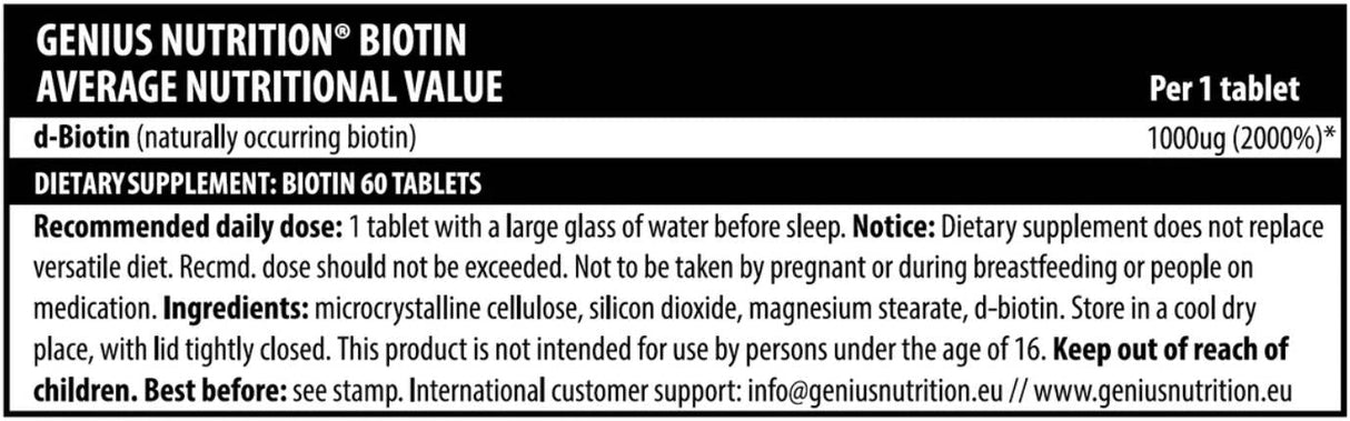 Biotin B7 – 60 Tabletten