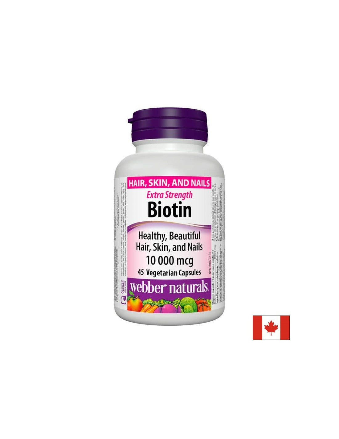 Biotin Extra Stark/Biotin extra stark, 10000 mcg, 45 Kapseln <tc>Webber Naturals</tc>