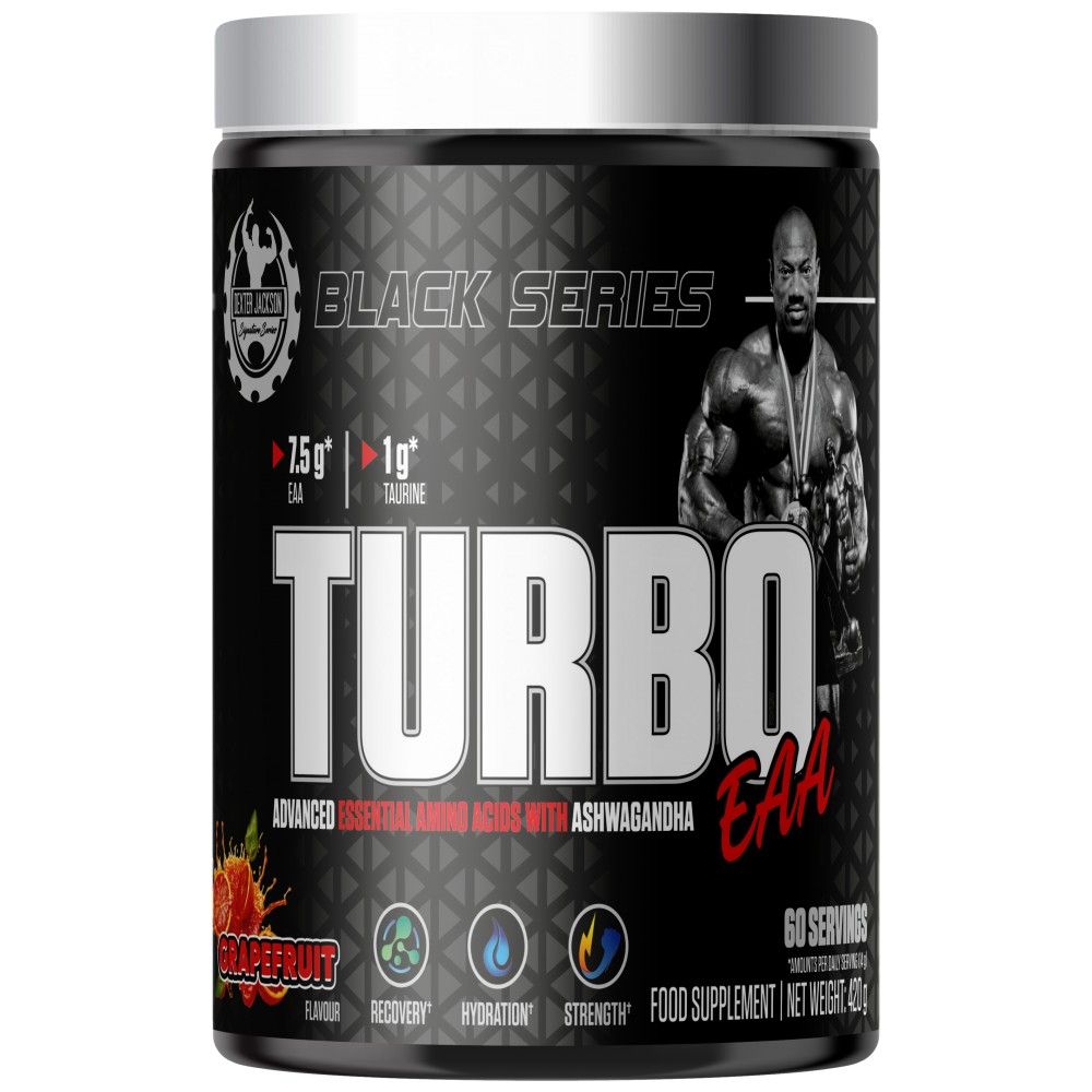 Schwarze Serie | Turbo EAA-Pulver ~ Essentielle Aminosäuren mit Taurin – 420 Gramm